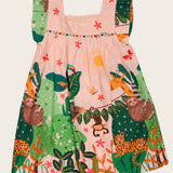 Vestido curto com estampa Amazonia infantil feminino Antonita para meninas 