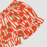 Conjunto com estampa Tomatinhos infantil feminino Antonita para meninas de 0 a 3 anos