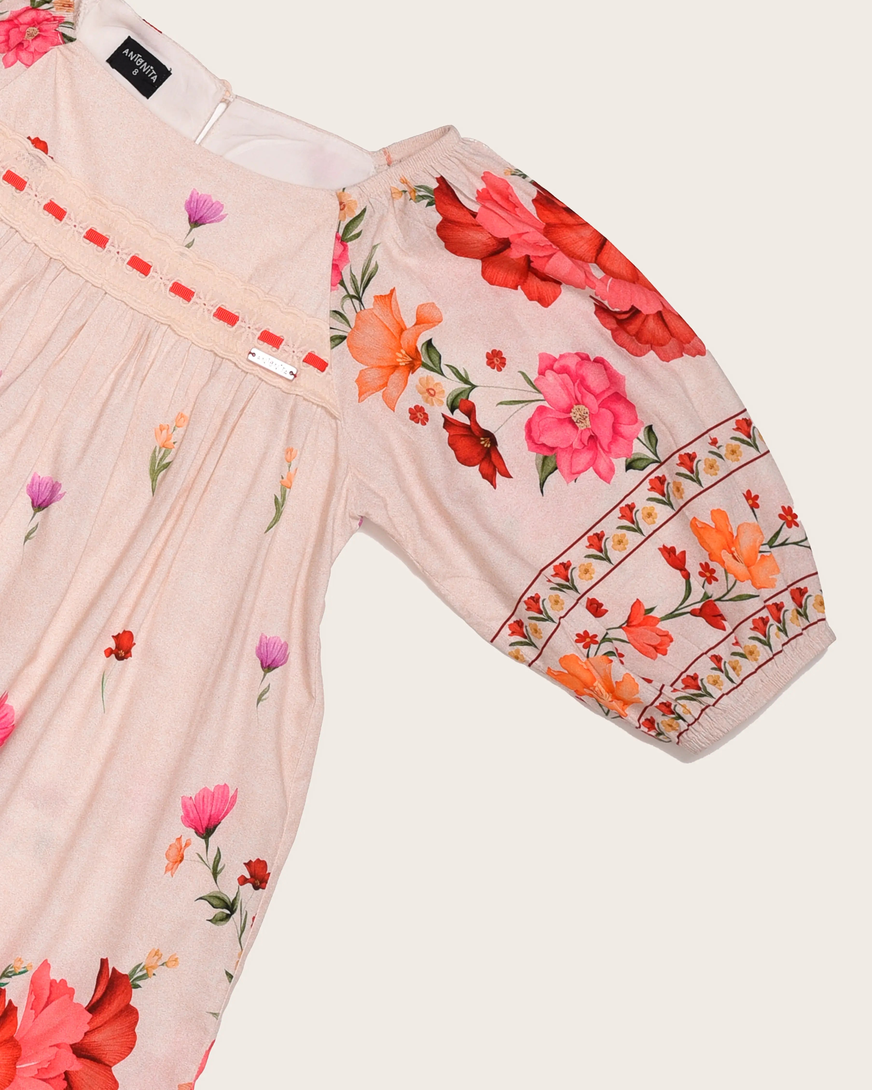 Vestido curto com estampa floral infantil feminino Antonita para meninas 