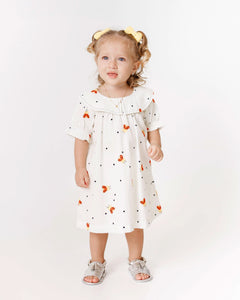 Vestido com estampa de abelhas infantis femininos Antonita para meninas de 2 a 10 anos