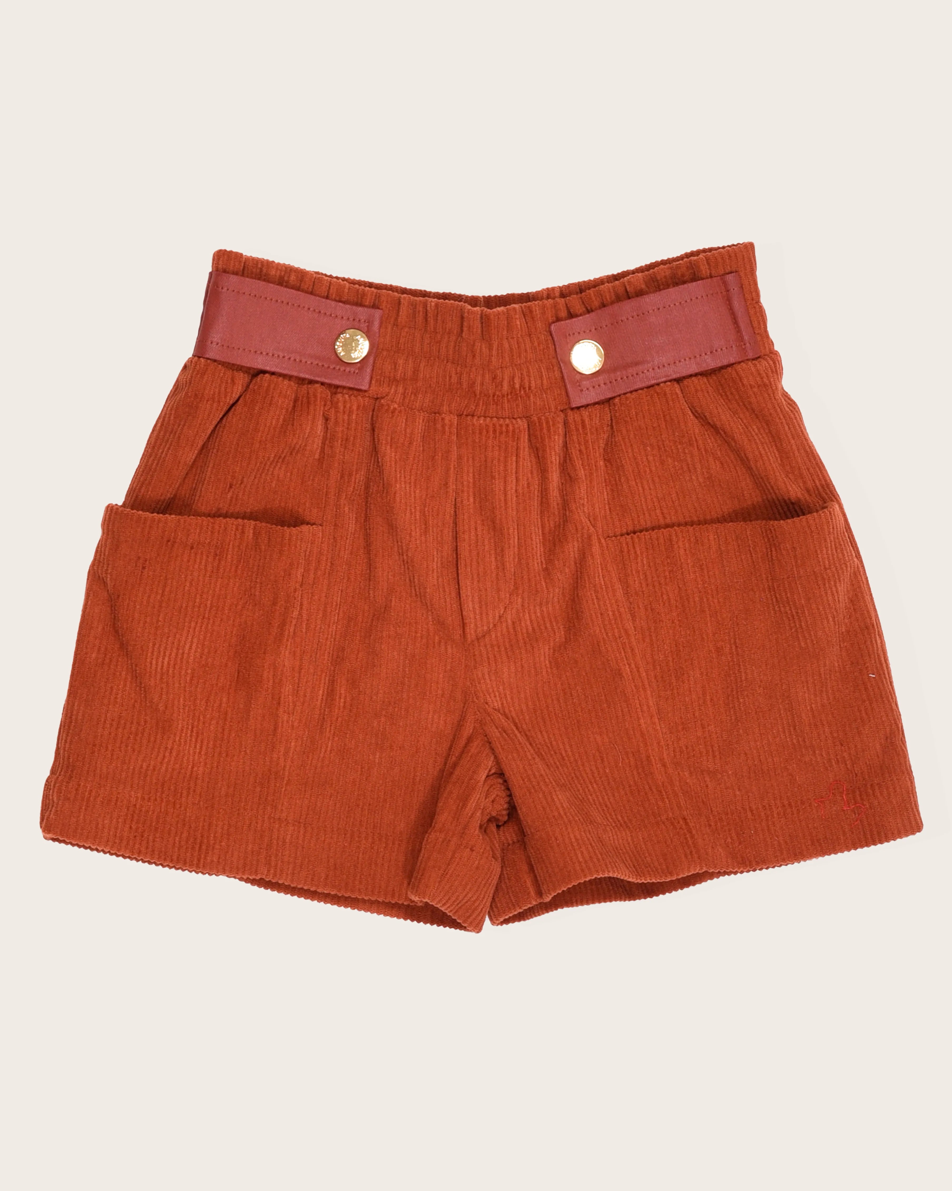 Short com detalhe em couro infantil feminino Antonita para meninas