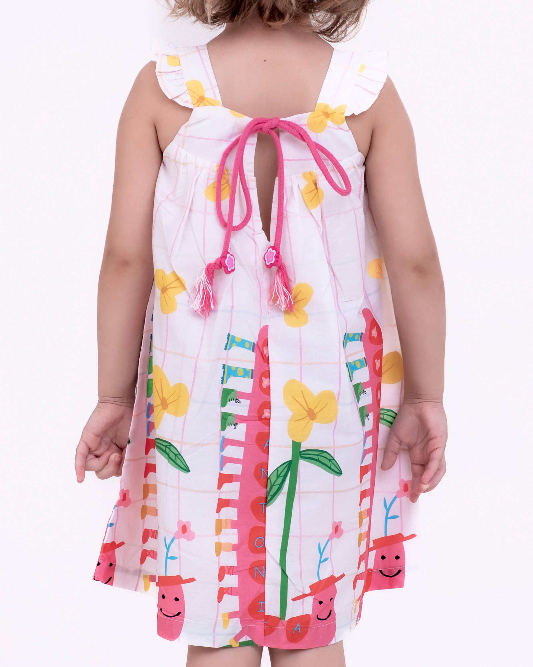 Vestido com estampa Centopeia infantil feminino Antonita para meninas de 2 a 10 anos