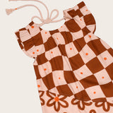 Vestido com estampa Grid floral infantil feminino Antonita para meninas 