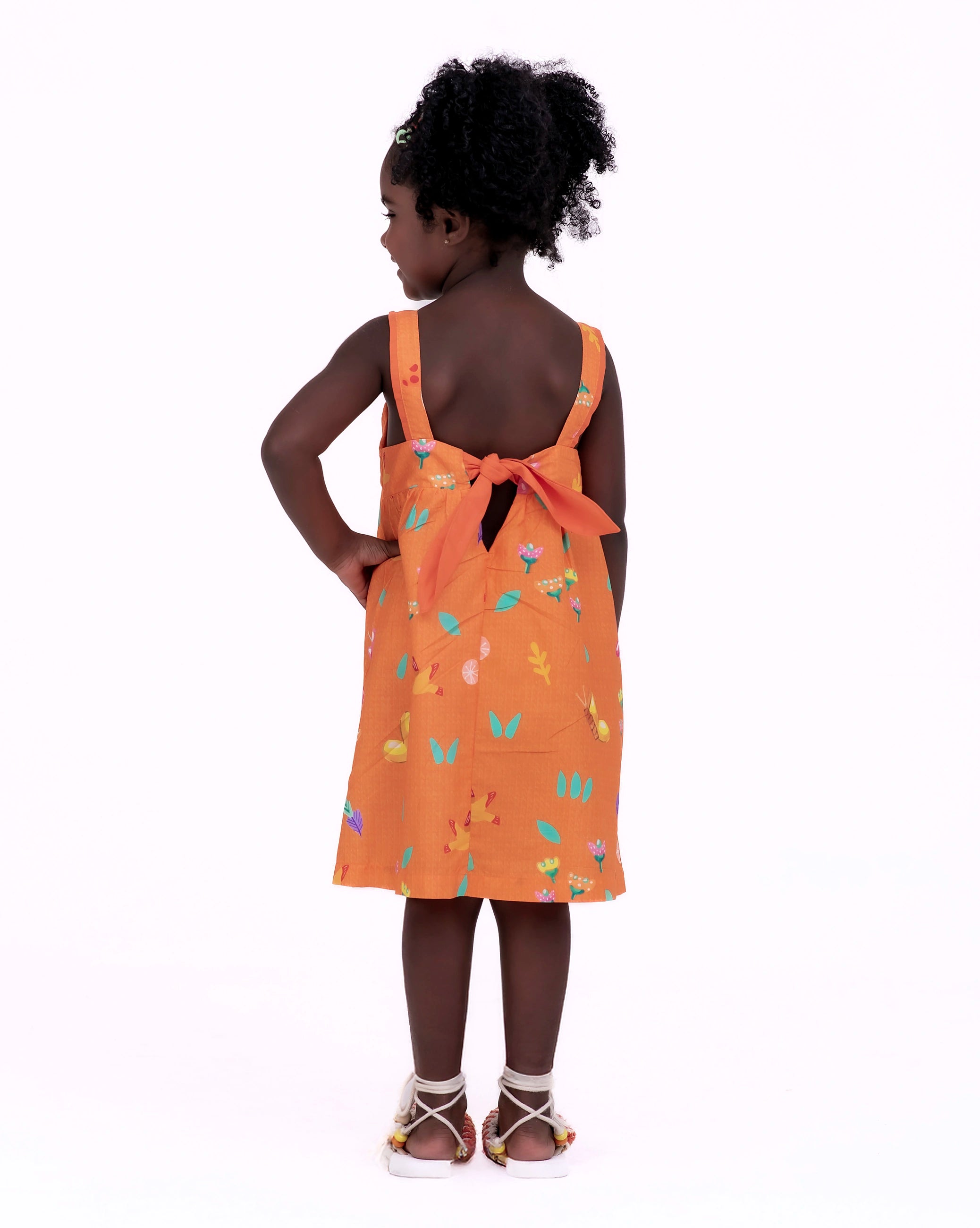 Vestido curto com estampa Dia de Verão infantil feminino Antonita para meninas de 2 a 10 anos