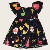 Vestido com estampa Musica infantil feminino Antonita para meninas