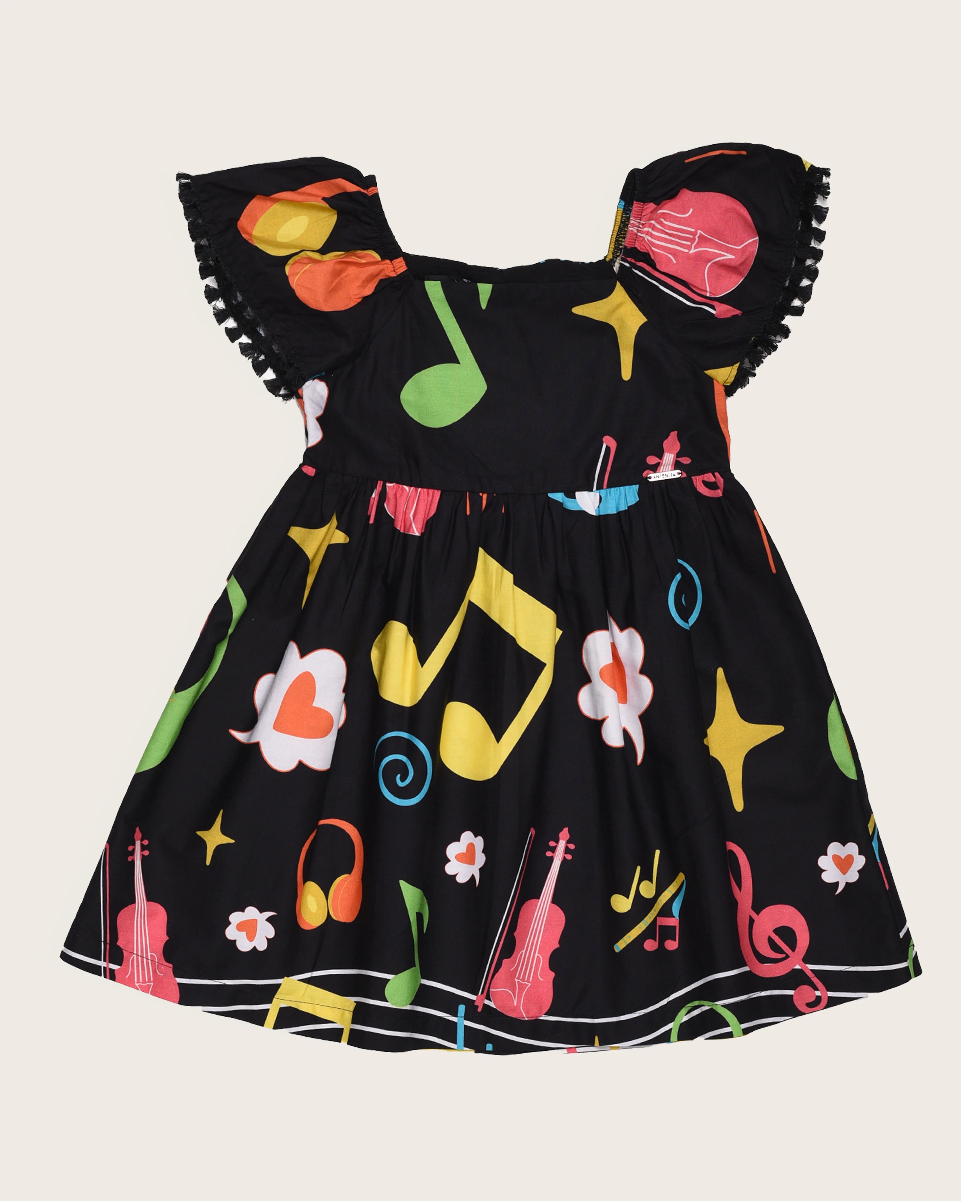 Vestido com estampa Musica infantil feminino Antonita para meninas
