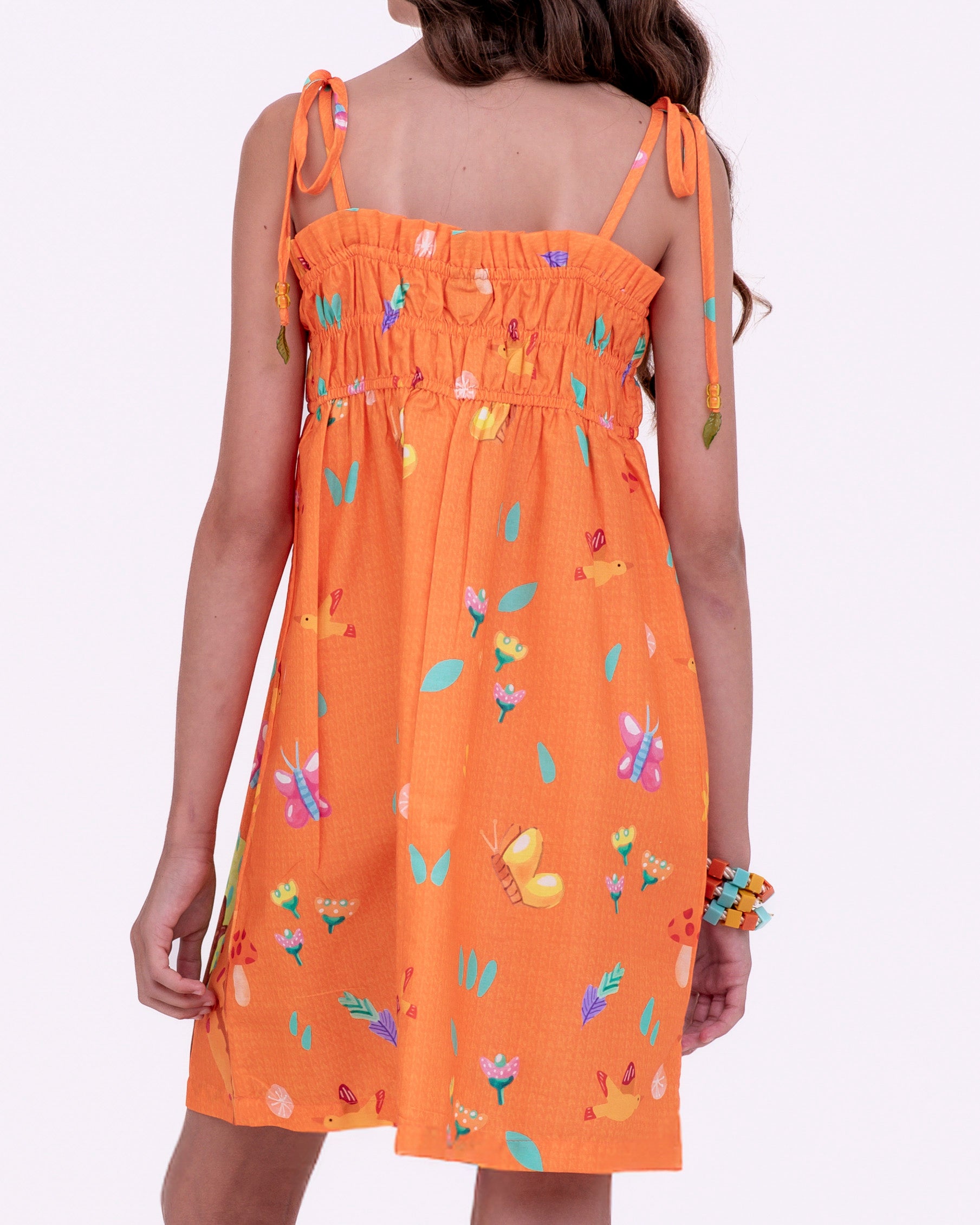 Vestido leve com estampa Dia de Verão infantil feminino Antonita para meninas de 10 a 16 anos