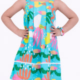 Vestido com estampa Aquário infantil feminino Antonita para meninas de 2 a 10 anos