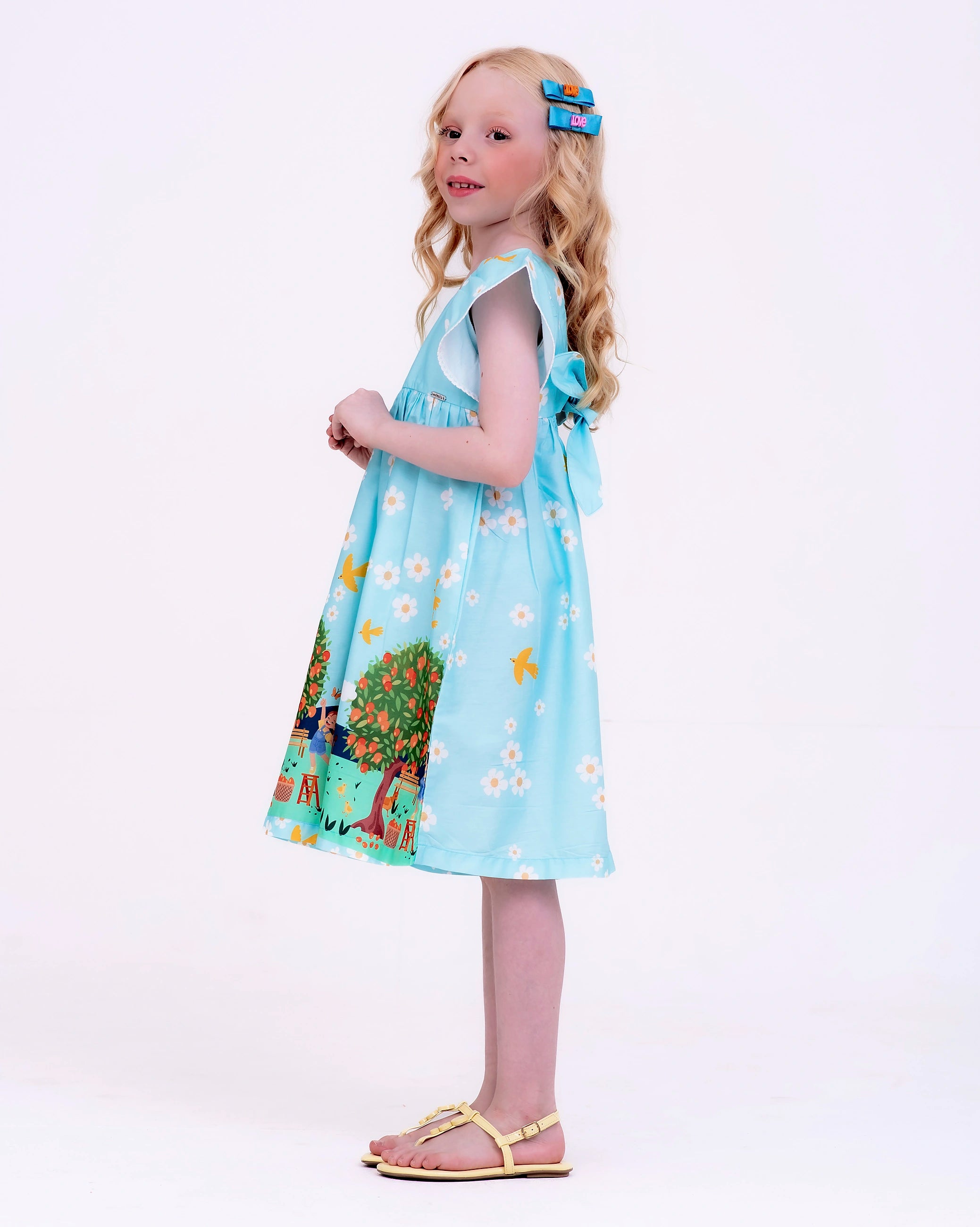 Vestido com estampa Dia Perfeito infantil feminino Antonita para meninas de 2 a 10 anos
